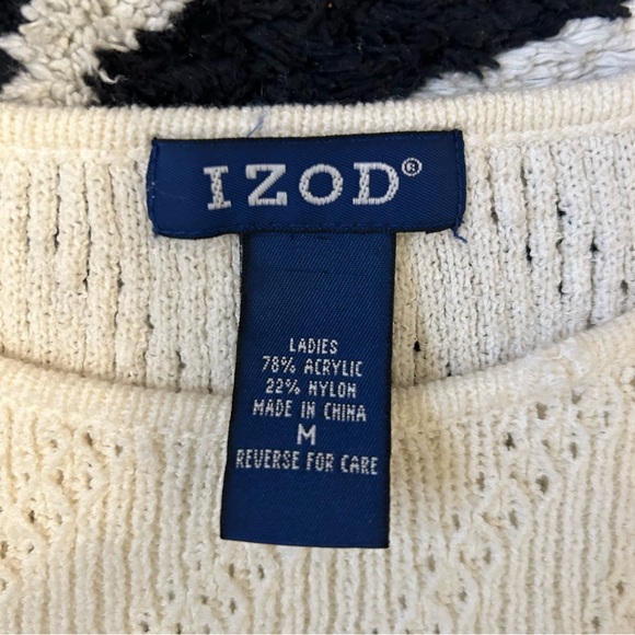 Izod Sweater Size Medium Cream - Picture 5 of 5